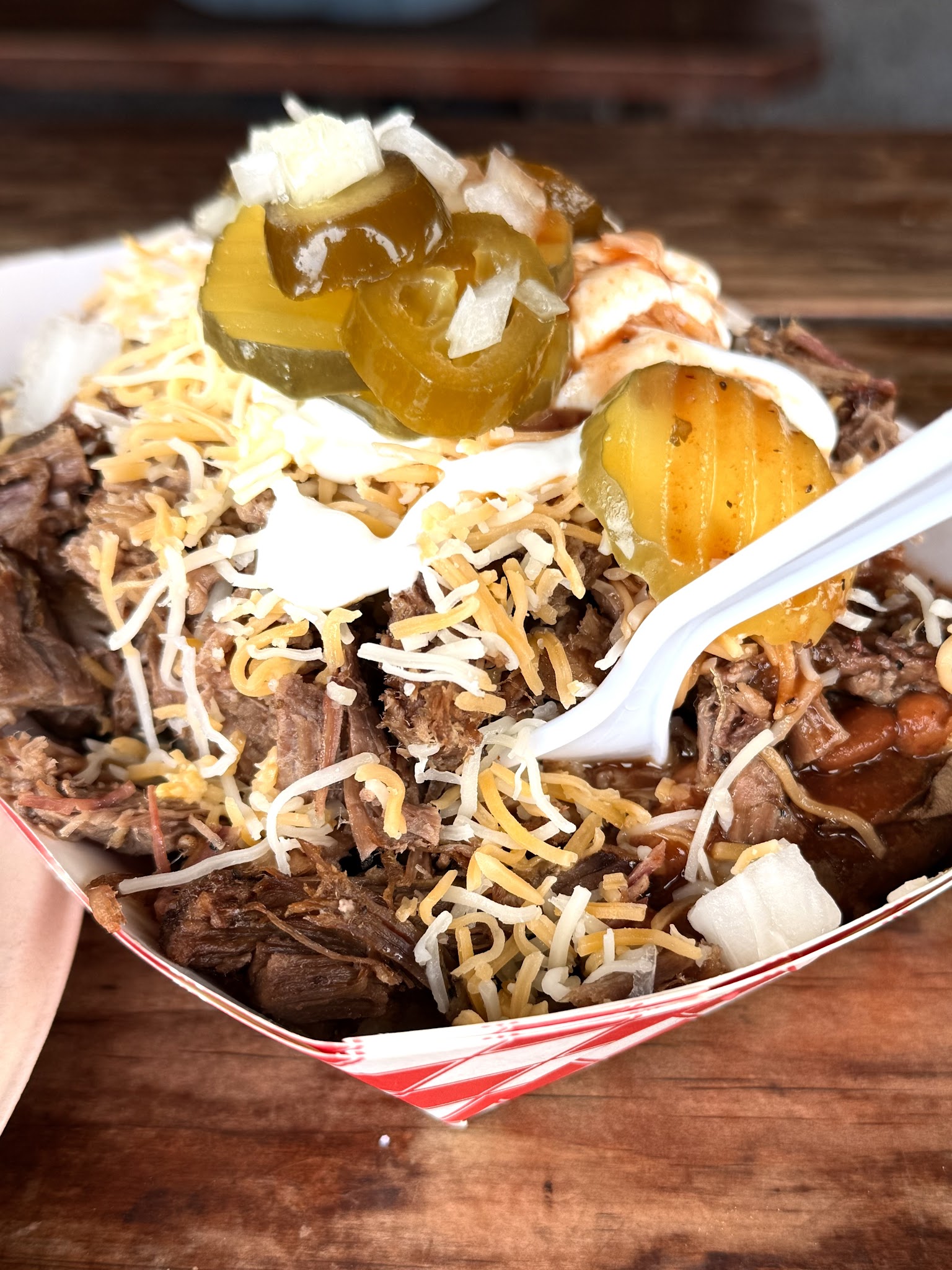 Loaded BBQ Mac & Cheese Boat