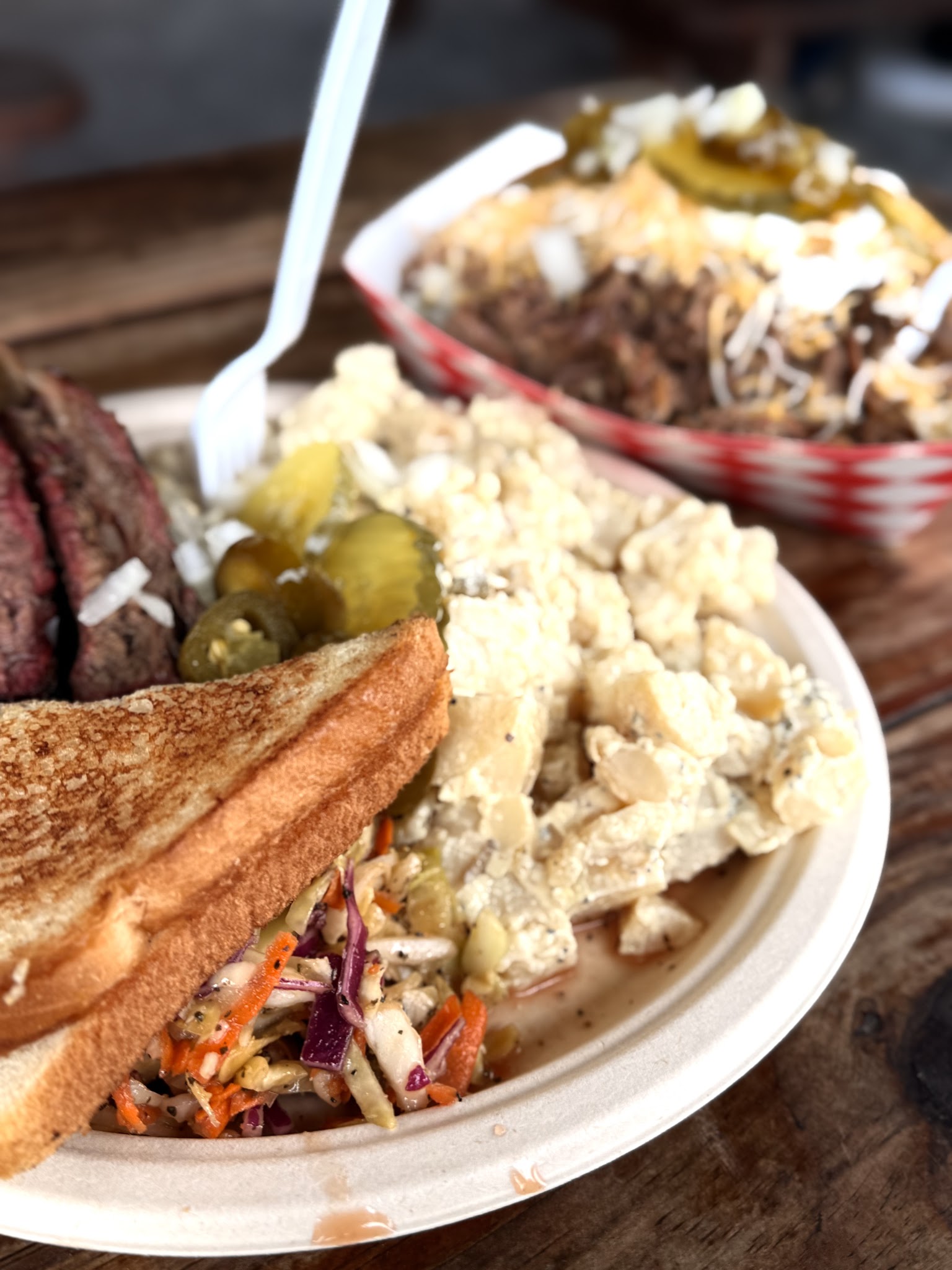 Smoked Brisket BBQ Plate & Loaded Baked Potato